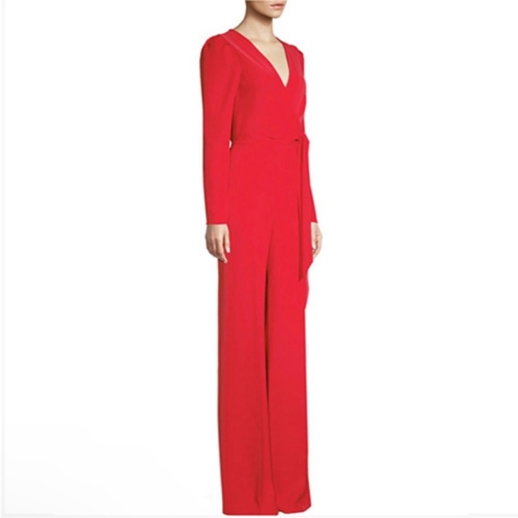 (NWOT ) Jay Godfrey Jayne Red Holiday Jumpsuit - Picture 2 of 5